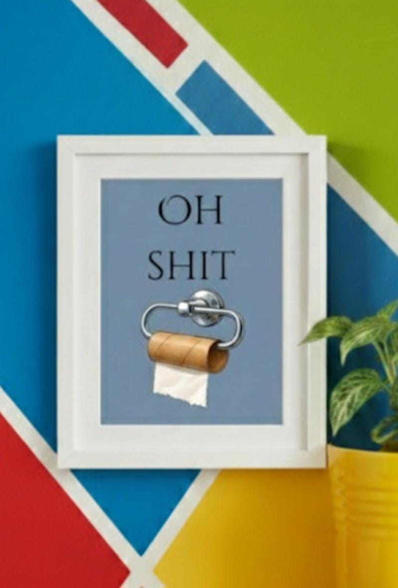Funny "oh" A4 Print: Quirky Home Decor