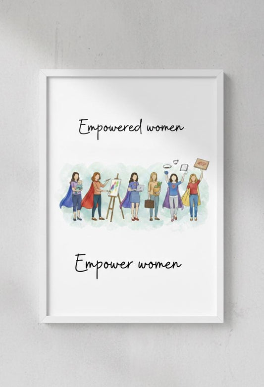 A4 poster Quote Art | yellow Typography Print | Modern Wall Decor | empowered women