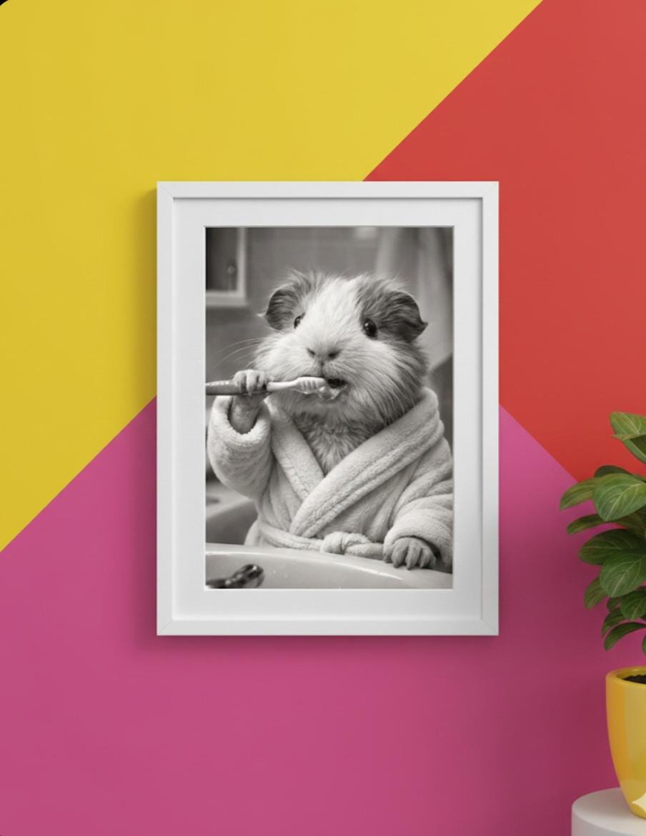 Funny Animal Photos guinea pig | toilet decor | bathroom decor