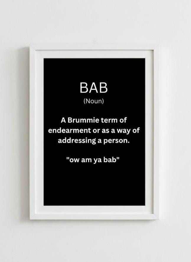 Funny 'ow am ya' A4 Print: Brummie Home Decor